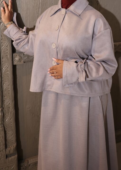 Twinset suede look grey - Afbeelding 2