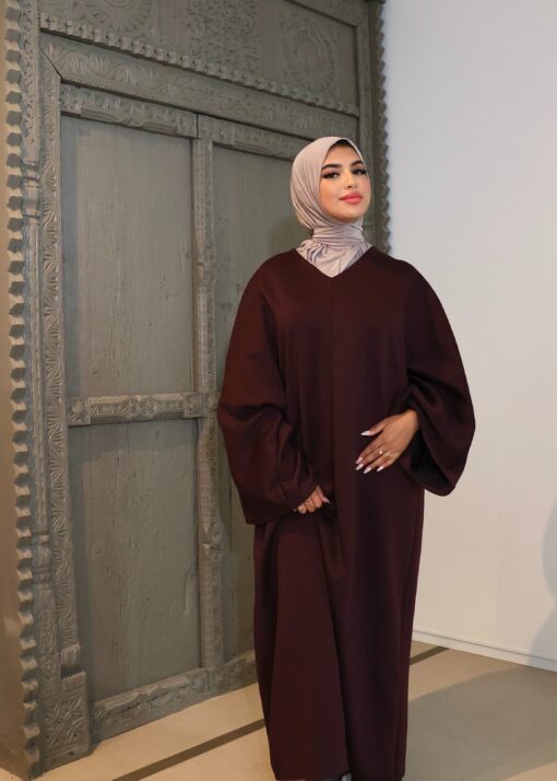 Oversized dress aubergine