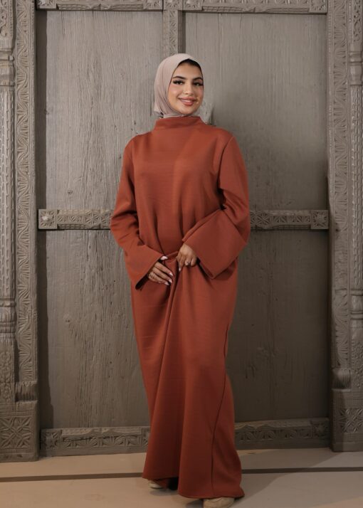 Essential dress burned orange