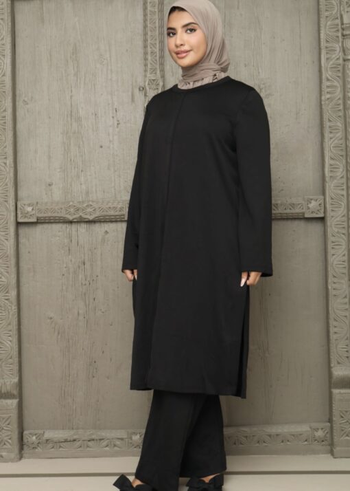 Long twinset black