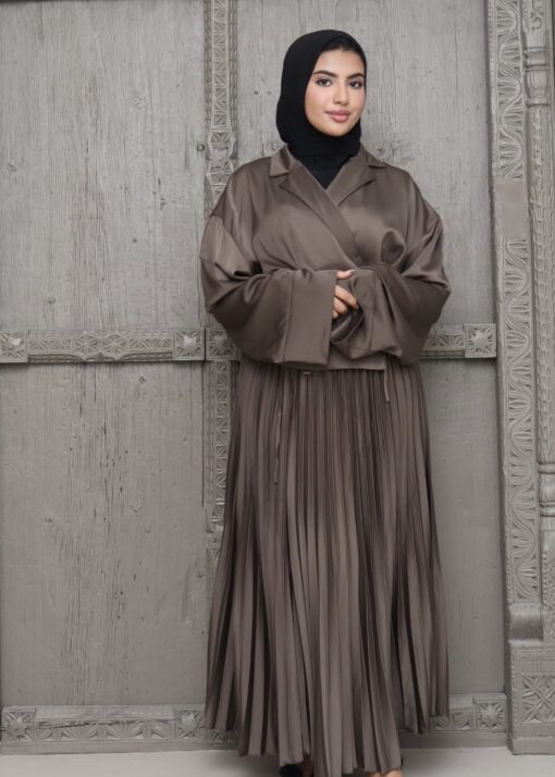 Set Plissérok+tuniek brown