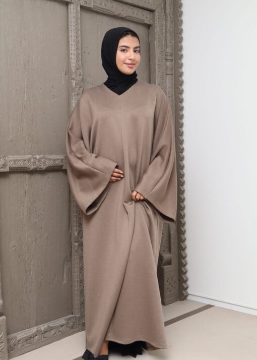 Oversized dress taupe