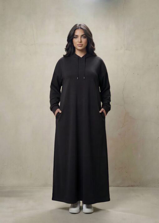 Long hoodie black