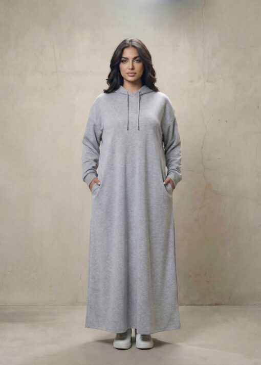 Long hoodie grey