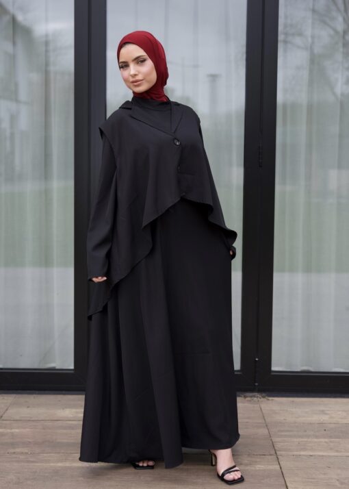Abaya + cape set black