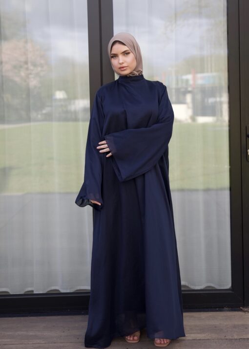 Double layered chiffondress blue