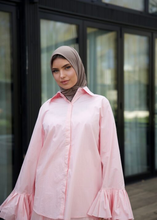 Flaired blouse pink