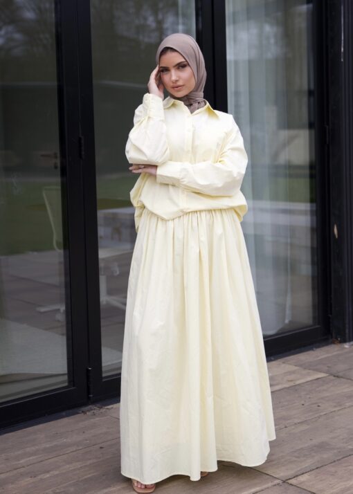 Two piece skirt set butteryellow