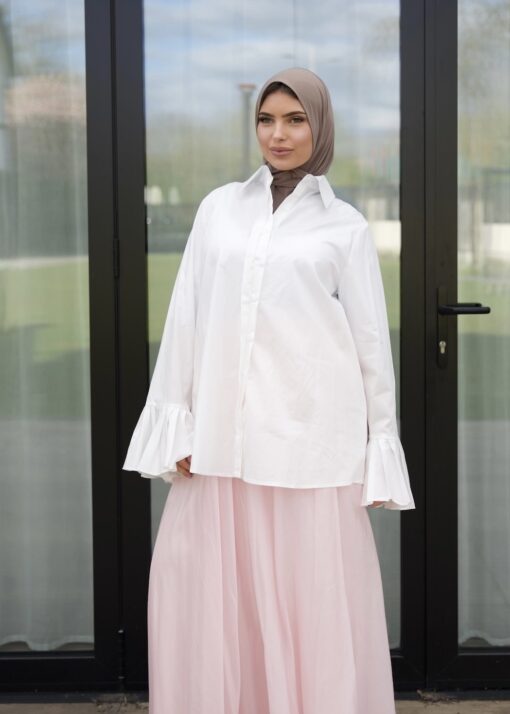 Flaired blouse white - Afbeelding 2