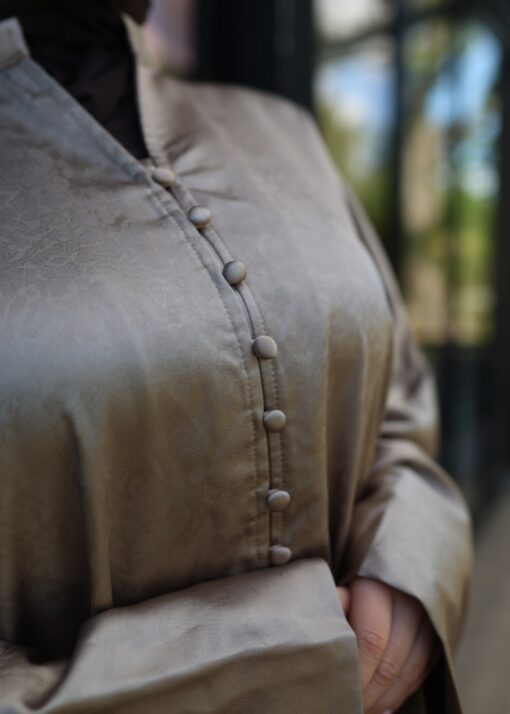 Metallic abaya brown - Afbeelding 2