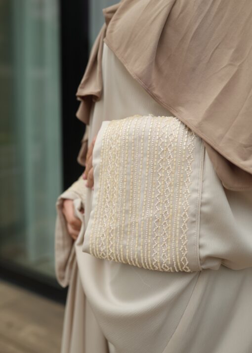 Abaya Elegance pearl beige - Afbeelding 2