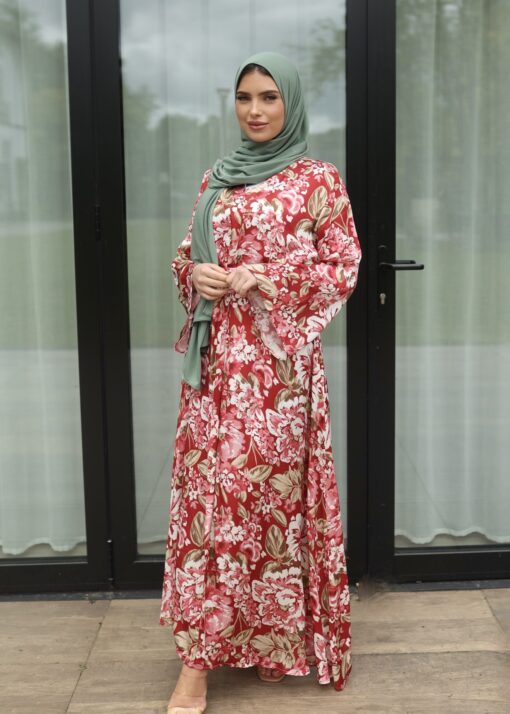 Printed dress red