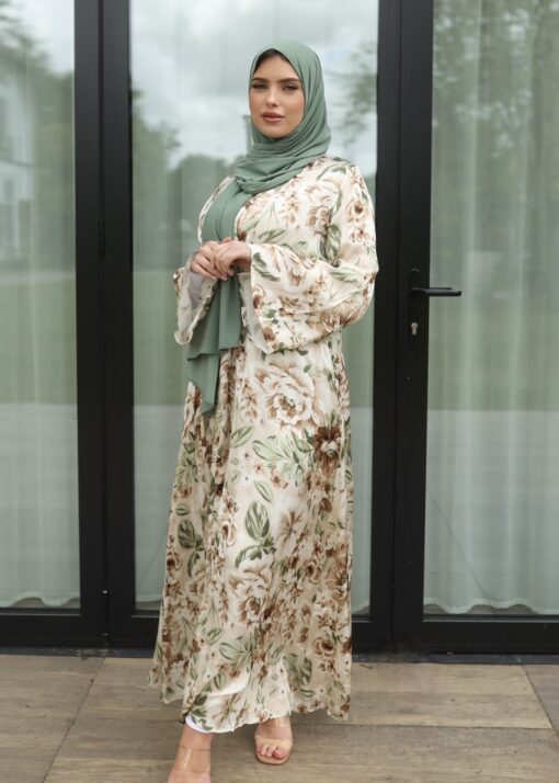 Printed dress green