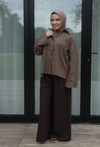 Wide pantalon chocolate