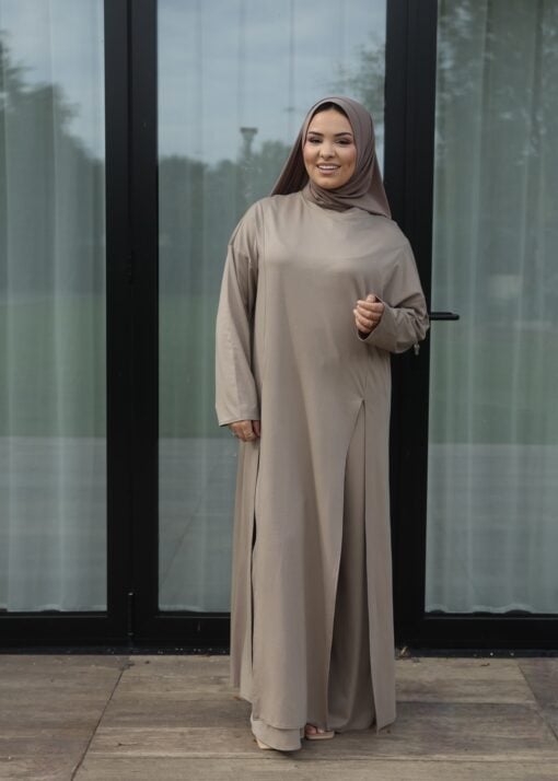 Mastour set long taupe